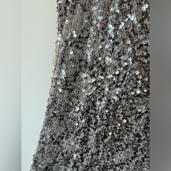 Calvin Klein Womens Brown Sequin Sleeveless Shift Midi Summer Dress Extra Small - Picture 4 of 11